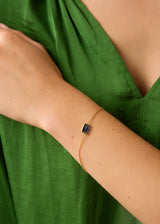 18kt Gold Kyanite Small Single Stone Bracelet