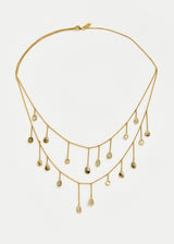18kt Gold Cupid's Arrow Diamond Fringe Necklace