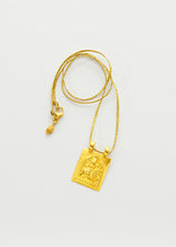 22kt Gold Goddess Durga Square Pendant on Cord