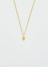 18kt Gold Large Cardamom Seed Pendant on Cord