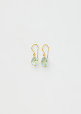 18kt Gold Koh-I-Noor Aquamarine Claw Set Single Drop Earrings