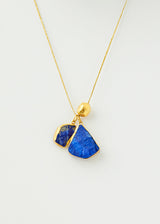 18kt Gold Vermeil Afghanistan Zindagi Now Lapis Pendant on Cord