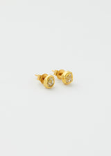 18kt Gold Crystallinity Classic Herkimer Diamond Studs