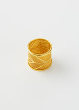 18kt Colombian Gold Herringbone Filigree Ring