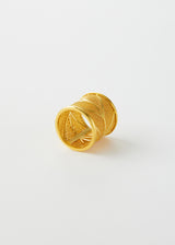 18kt Colombian Gold Herringbone Filigree Zigzag Ring
