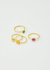 18kt Gold Anemone Fire Opal Cup Ring