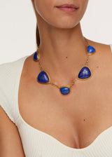 18kt Gold Vermeil PSTM Afghanistan Mahwash Lapis Necklace
