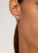 18kt Gold Kunzite Classic Studs