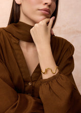 18kt Gold Vermeil Next Generation Roma Wavy Cuff