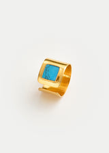 18kt Gold Vermeil Next Generation Square Turquoise Yasamen Ring