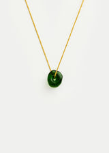 Azaz Green Glass Bead on Cord