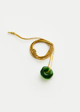 Azaz Green Glass Bead on Cord