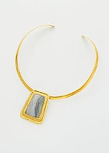 18kt Gold Vermeil PSTM Afghanistan Agate Monisa Choker Necklace