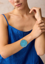 18kt Gold Vermeil PSTM Afghanistan Turquoise Rahel Cuff