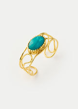 18kt Gold Vermeil PSTM Afghanistan Turquoise Anisa Cuff