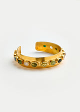 18kt Gold Vermeil PSTM Afghanistan Mixed Tourmaline Cuff