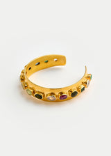 18kt Gold Vermeil PSTM Afghanistan Mixed Tourmaline Cuff