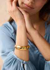 18kt Gold Vermeil PSTM Afghanistan Mixed Tourmaline Cuff