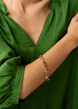 18kt Gold Vermeil PSTM Afghanistan Amethyst Seena Bracelet