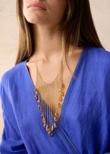 18kt Gold Vermeil PSTM Afghanistan Sussana Citrine Fringe Necklace