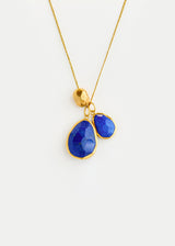 18kt Gold Vermeil PSTM Afghanistan Zindagi Now Faceted Lapis Pendant on Cord