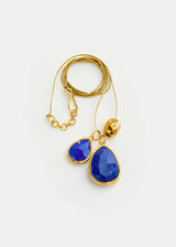 18kt Gold Vermeil PSTM Afghanistan Zindagi Now Faceted Lapis Pendant on Cord