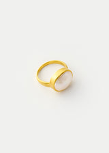 18kt Gold Aphrodite's White Pearl Greek Ring