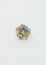 18kt Gold Indigo Large Cluster Ring