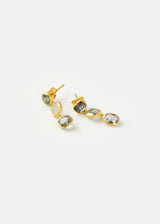 18kt Gold The Middle Path Spinel & Diamond Triple Drop Studs