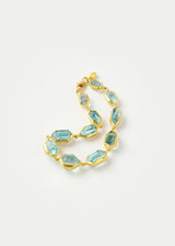 18kt Gold Cerulean Aquamarine Full Stone Bracelet