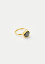 18kt Gold Night Hematite Cup Ring