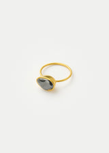 18kt Gold Night Hematite Cup Ring