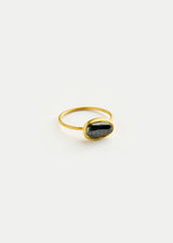 18kt Gold Night Hematite Oval Cup Ring