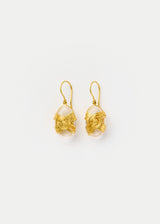 18kt Gold Zen Rocks Crystal Earrings
