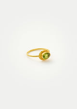 18kt Gold Green Tourmaline Cup Ring