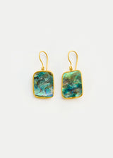 18kt Gold Beachcomber Abalone Shell Single Drop Earrings