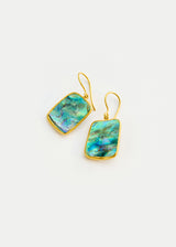 18kt Gold Beachcomber Abalone Shell Single Drop Earrings