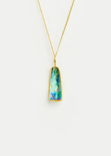 18kt Gold Beachcomber Abalone Shell Colette Set Amulet on Cord