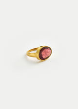 18kt Gold Pink Tourmaline Greek Ring