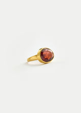 18kt Gold Pink Tourmaline Greek Ring