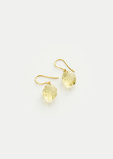 18kt Gold Carnival Lemon Quartz Single Drop Earrings