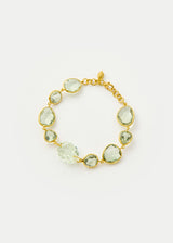18kt Gold Carnival Green Amethyst Full Stone Bracelet