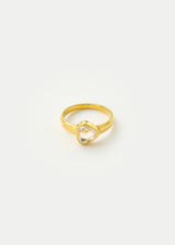 22kt Gold Diamond Triangle Greek Ring