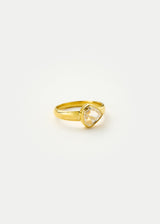 22kt Gold Diamond Triangle Greek Ring