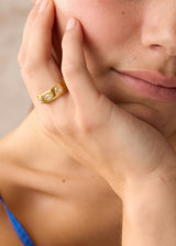 22kt Gold Diamond Flush Set Ring