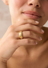 22kt Gold Diamond Flush Set Ring