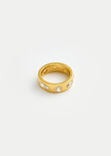 22kt Gold Diamond Flush Set Ring