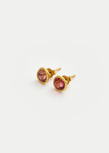 18kt Gold Pink Tourmaline Classic Studs