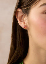 18kt Gold Pink Tourmaline Classic Studs