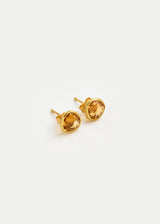 18kt Gold Citrine Classic Studs